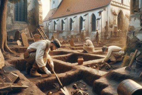 Náhrobky z 13. století objeveny v Uherském Hradišti