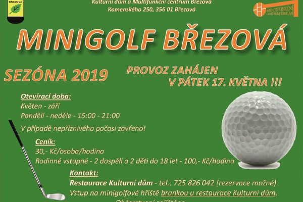 Minigolf Březová zahajuje sezónu 2019