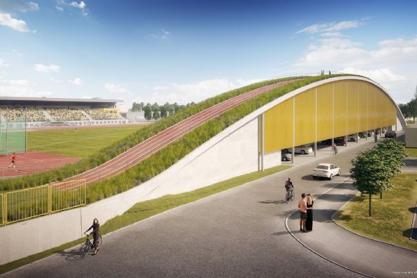 Plzeň plánuje stavbu nové tribuny na atletickém stadionu