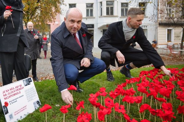 Plzeň uctila veterány, květy vlčího máku připomínají jejich hrdinství