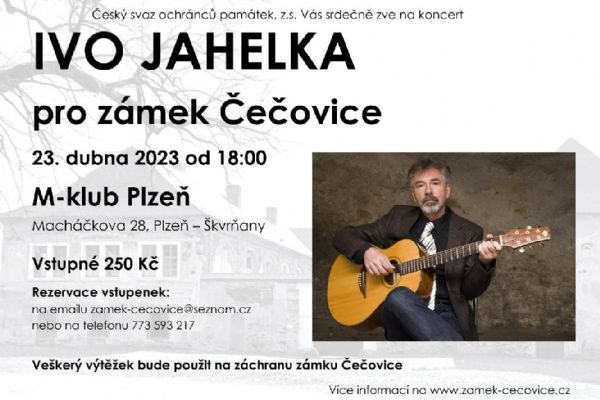 Zpívající právník Ivo Jahelka zahraje pro zámek Čečovice  