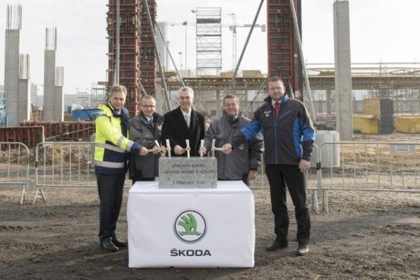  ŠKODA AUTO položila základní kámen nové lakovny v hlavním výrobním závodě v Mladé Boleslavi