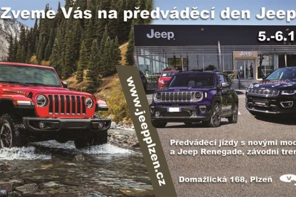 Dny otevřených dveří Jeep v Plzni se konají 5. - 6. října 2018 