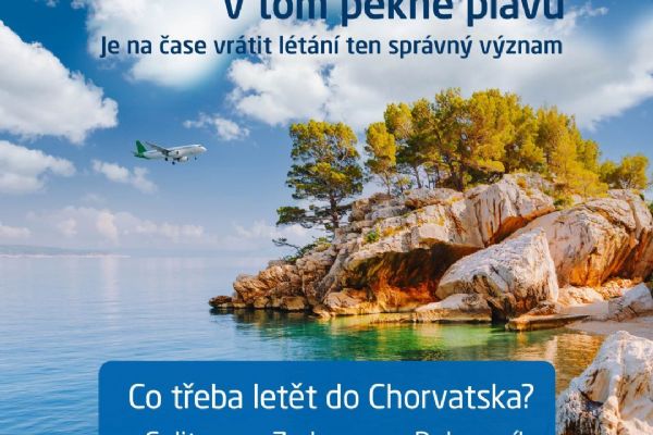 Zážitky na vás čekají v Chorvatsku. Cestujte letadlem rychle, komfortně a hlavně bezpečně
