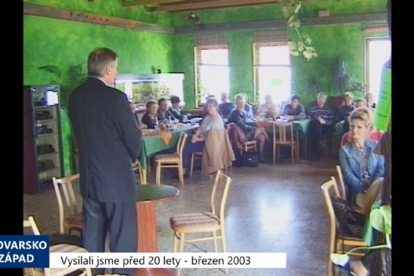 2003 – Cheb: Sokolovští Zastupitelé jednali na Ronaku (TV Západ)