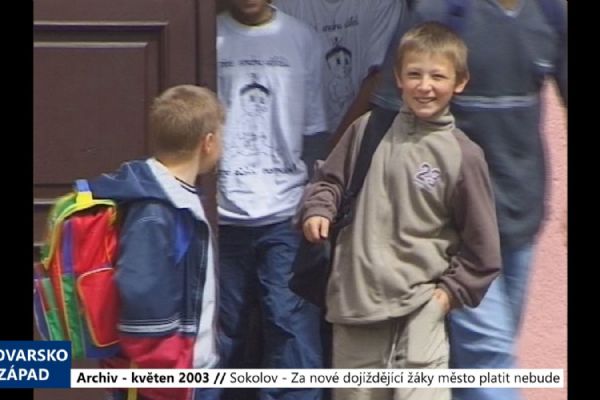 2003 – Sokolov: Za nové dojíždějící žáky město platit nebude (TV Západ)