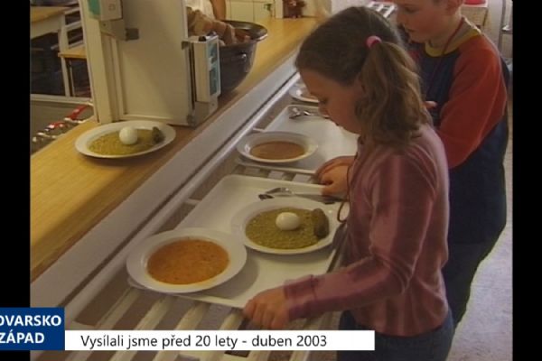 2003 – Sokolov: Zůstane jen jedna školní jídelna (TV Západ)