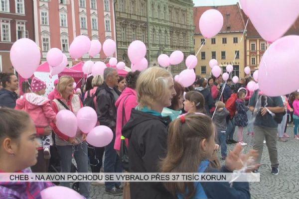 Cheb: Na Avon pochodu se vybralo více než 37 tisíc korun (TV Západ)