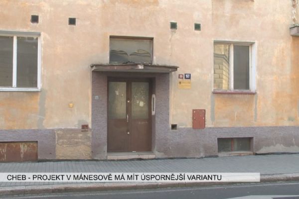 Cheb: Projekt rekonstrukce v Mánesově má mít úspornější variantu (TV Západ)