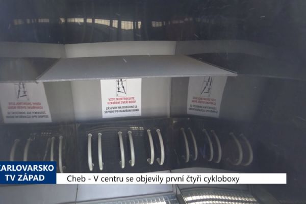 Cheb: V centru se objevily první čtyři cykloboxy (TV Západ)
