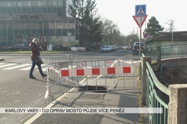 Karlovy Vary: Do oprav mostů půjde více peněz (TV Západ)