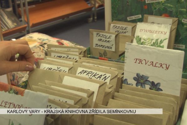 Karlovy Vary: Krajská knihovna zřídila semínkovnu (TV Západ)