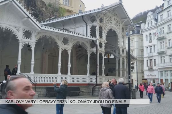 Karlovy Vary: Opravy Tržní kolonády jdou do finále (TV Západ)