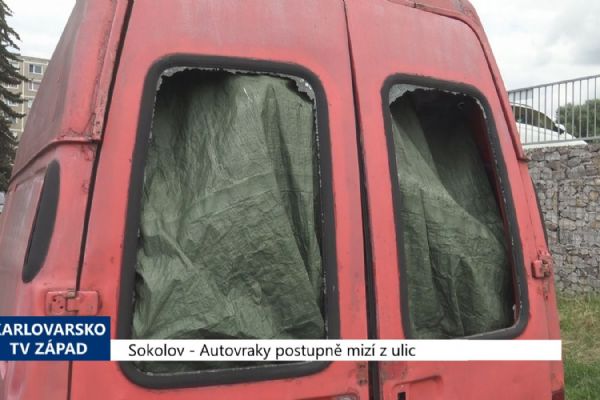 Sokolov: Autovraky postupně mizí z ulic (TV Západ)