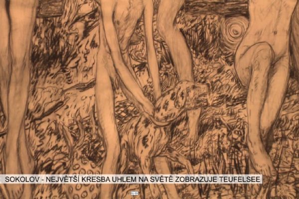 Sokolov: Největší kresba s uhlem na světě ukazuje prostopášné Teufelsee (TV Západ)