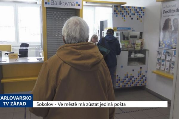 Sokolov: Ve městě má zůstat jediná pošta (TV Západ)