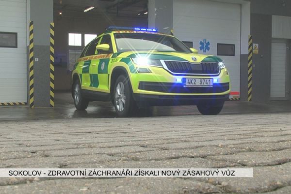 Sokolov: Zdravotní záchranáři získali nový zásahový vůz (TV Západ)