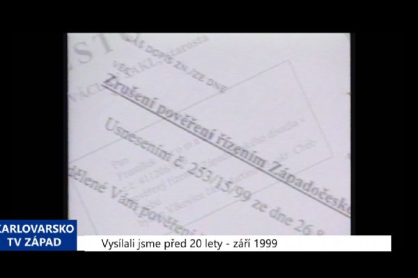 1999 – Cheb: Odvolání ředitele divadla (TV Západ)
