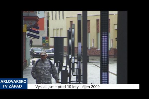 2009 – Cheb: První etapa pěší zóny má LED panely (3869) (TV Západ)		
