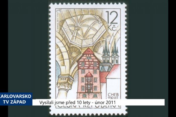 2011 – Cheb: Poštovní známka připomíná 950 let města (4301) (TV Západ)