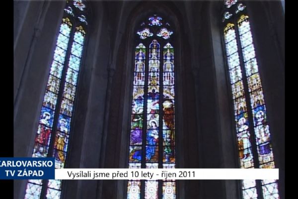 2011 – Cheb: Vitráže zobrazí svatbu krále Václava II. v Chebu (4492) (TV Západ)