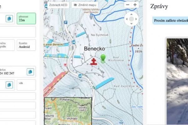 Aplikace Záchranka má nové funkce pro Horskou službu