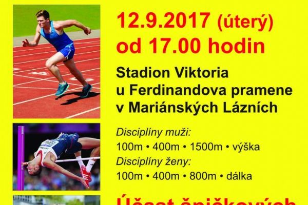 Mariánské Lázně: Atletických závodů se zúčastní špičkoví čeští atleti