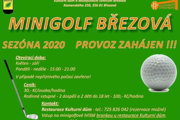 Minigolf Březová zahájil sezónu 2020