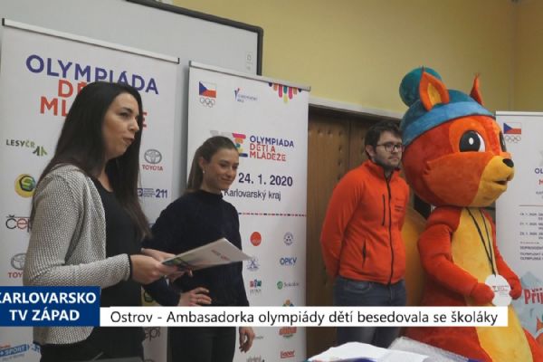 Ostrov: Ambasadorka olympiády dětí Nováková besedovala se školáky (TV Západ)