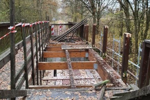 Probíhá oprava mostu na cyklostezce Cheb – Waldsassen