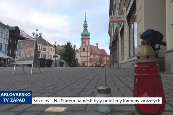 Sokolov: Na Starém náměstí byly položeny Kameny zmizelých (TV Západ)
