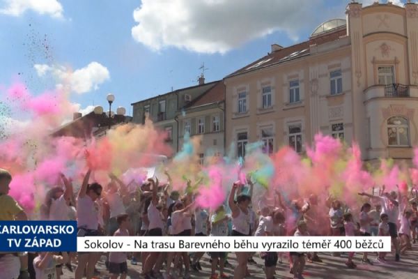 Sokolov: Na trasu Barevného běhu vyrazilo téměř 400 běžců (TV Západ)
