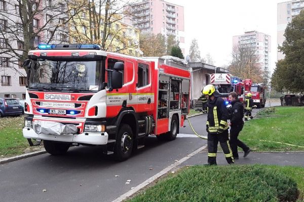 Sokolov: Pět jednotek vyjelo k hlášenému požáru bytového domu