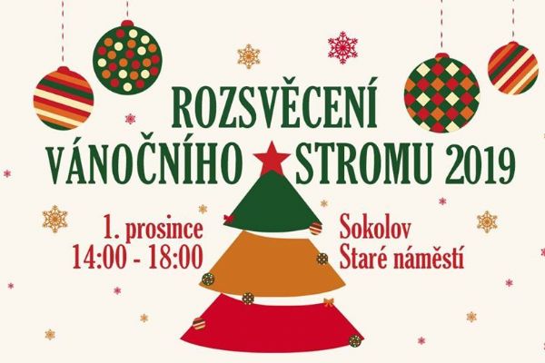 Sokolov: Rozsvěcení vánočního stromu