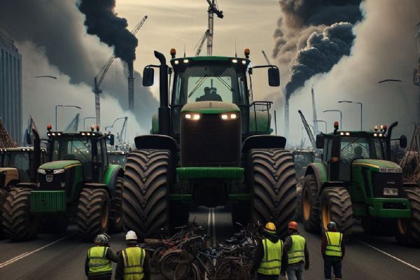 Traktorový protest zemědělců: Hraniční blokády a zdržení na silnicích!
