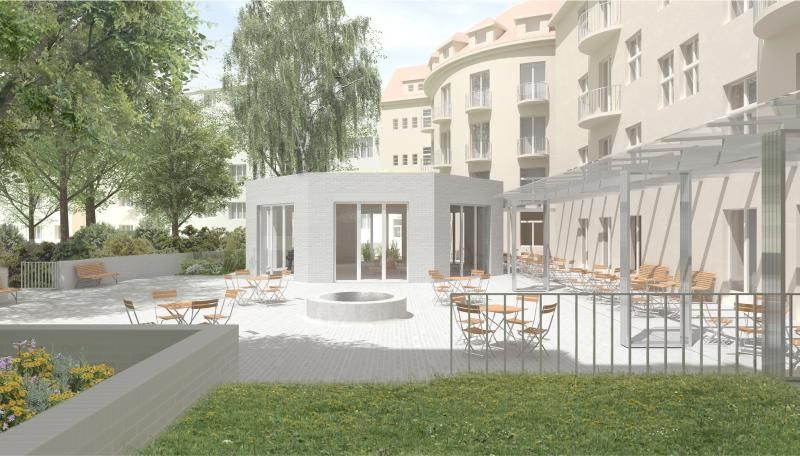 Útulný domov osamělým ženám u Vítězného náměstí v Praze 6 začne sloužit seniorům. V architektonické soutěži zvítězil ateliér Václava Škardy Útulný domov osamělým ženám u Vítězného náměstí v Praze 6 začne sloužit seniorům. V architektonické soutěži zvítězil ateliér Václava Škardy