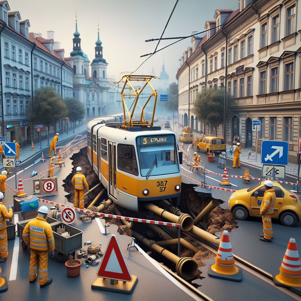 Vodovodní havárie zasáhla tramvaje: Pražské Strašnice bez spojení