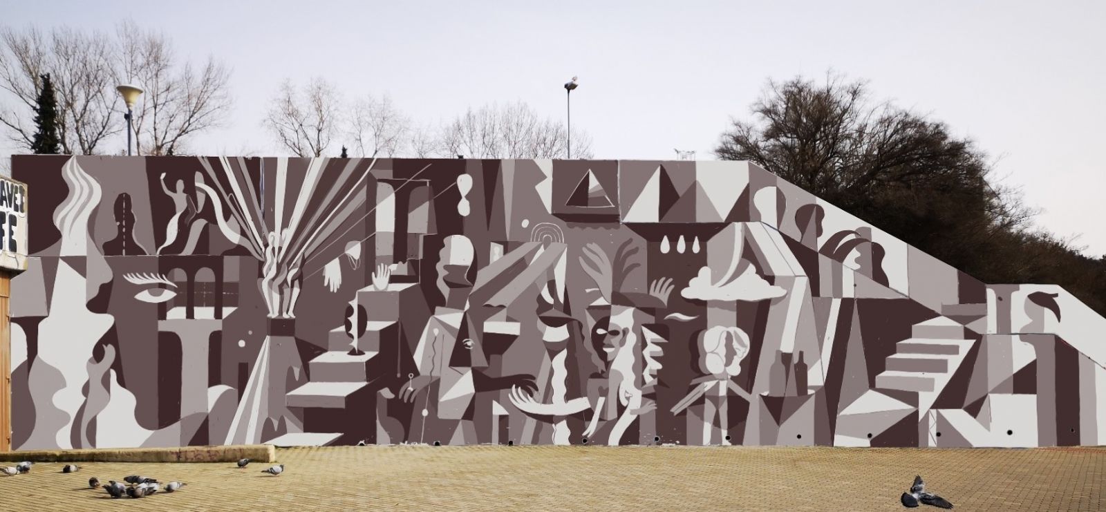Nový mural na Vltavské v sobě ukryje odkazy na nedaleká výtvarná díla
