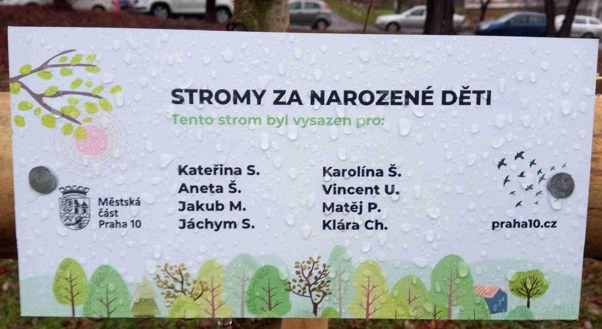 Praha 10 má 46 nových stromů za narozené děti