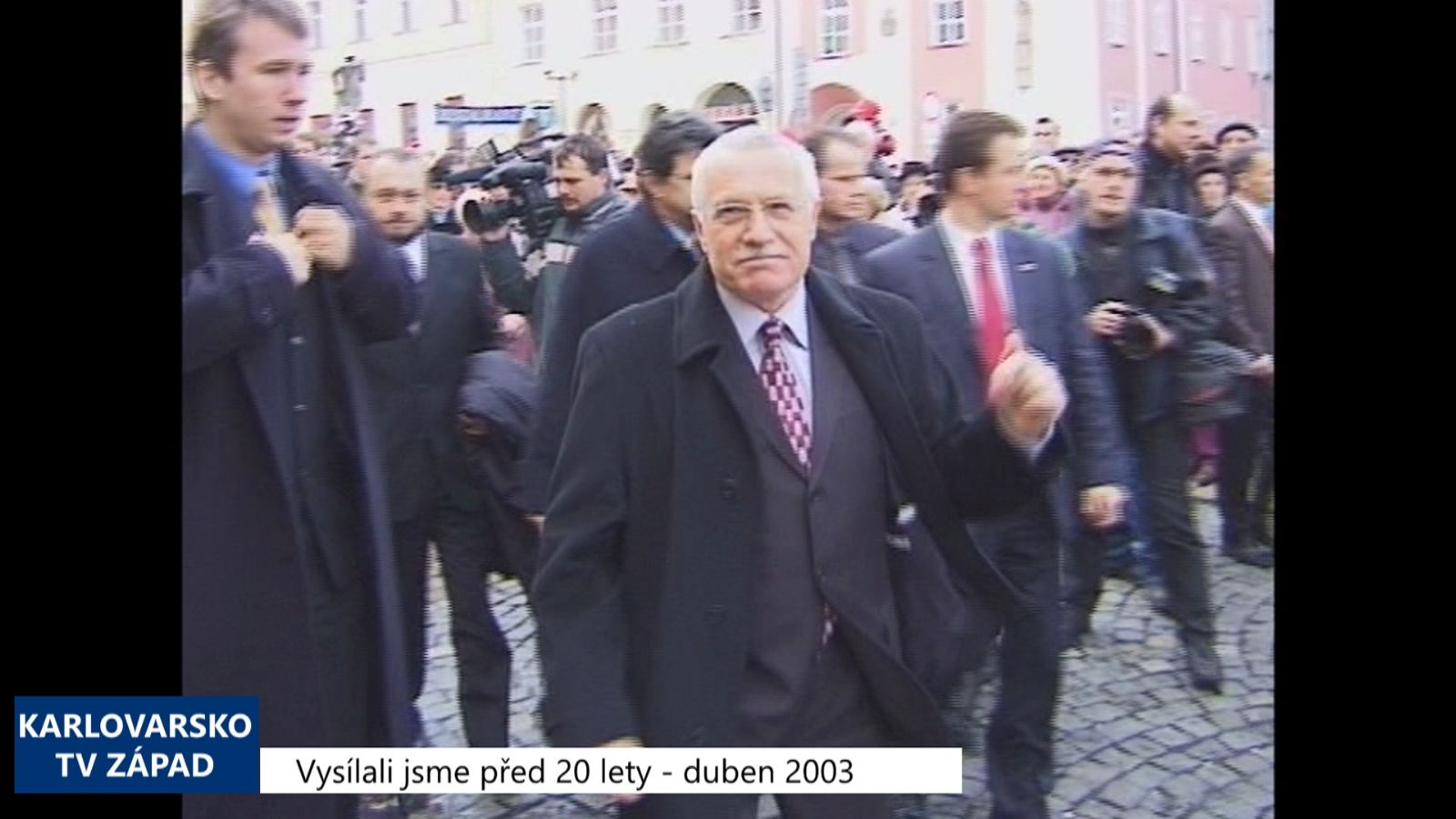 2003 – Cheb, Sokolov: Města navštívil prezident Klaus s doprovodem (TV Západ)