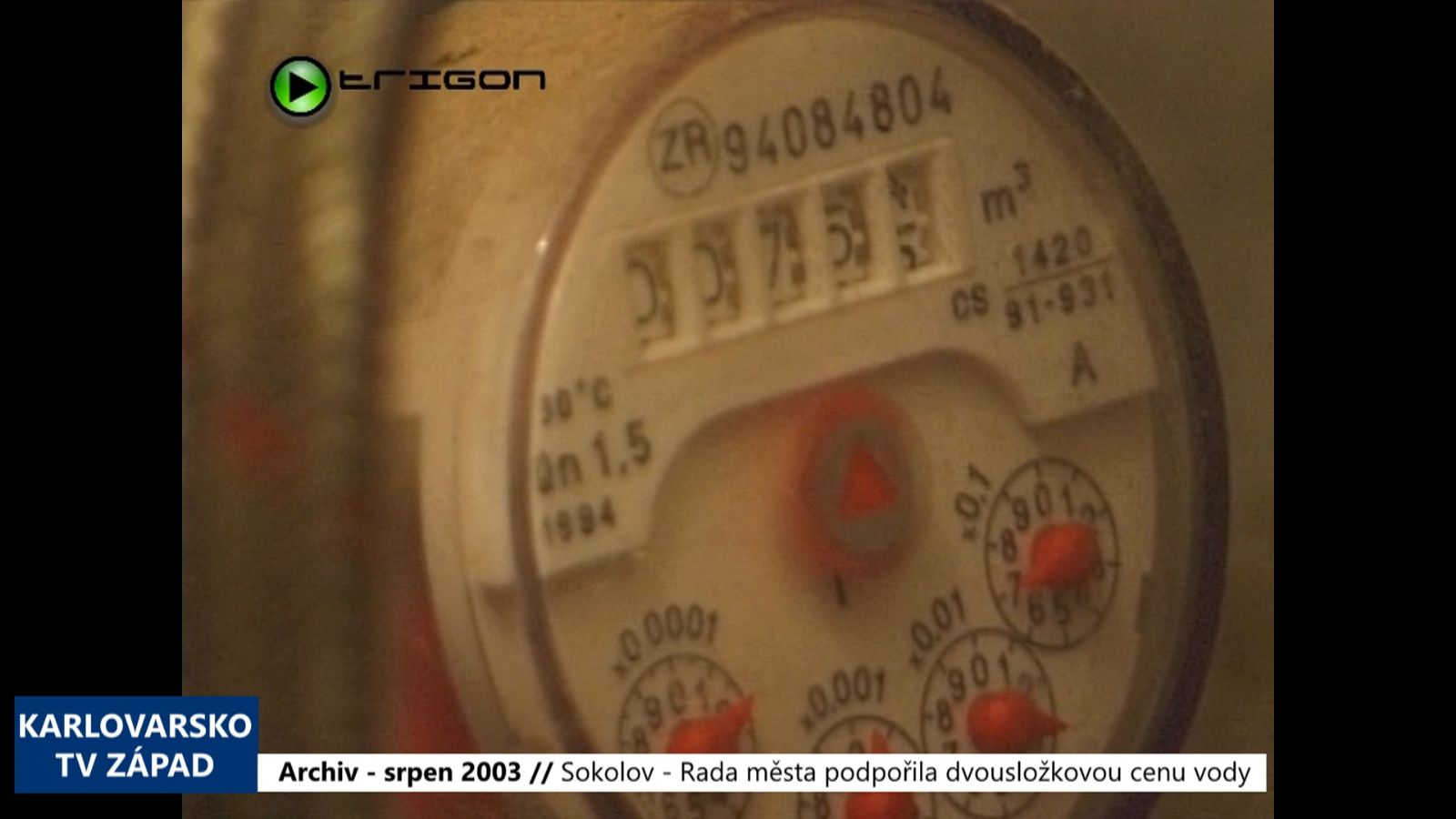 2003 – Sokolov: Rada města podpořila dvousložkovou cenu vody (TV Západ)