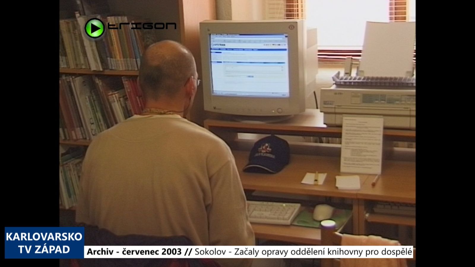 2003 – Sokolov: Začaly opravy oddělení knihovny pro dospělé (TV Západ)