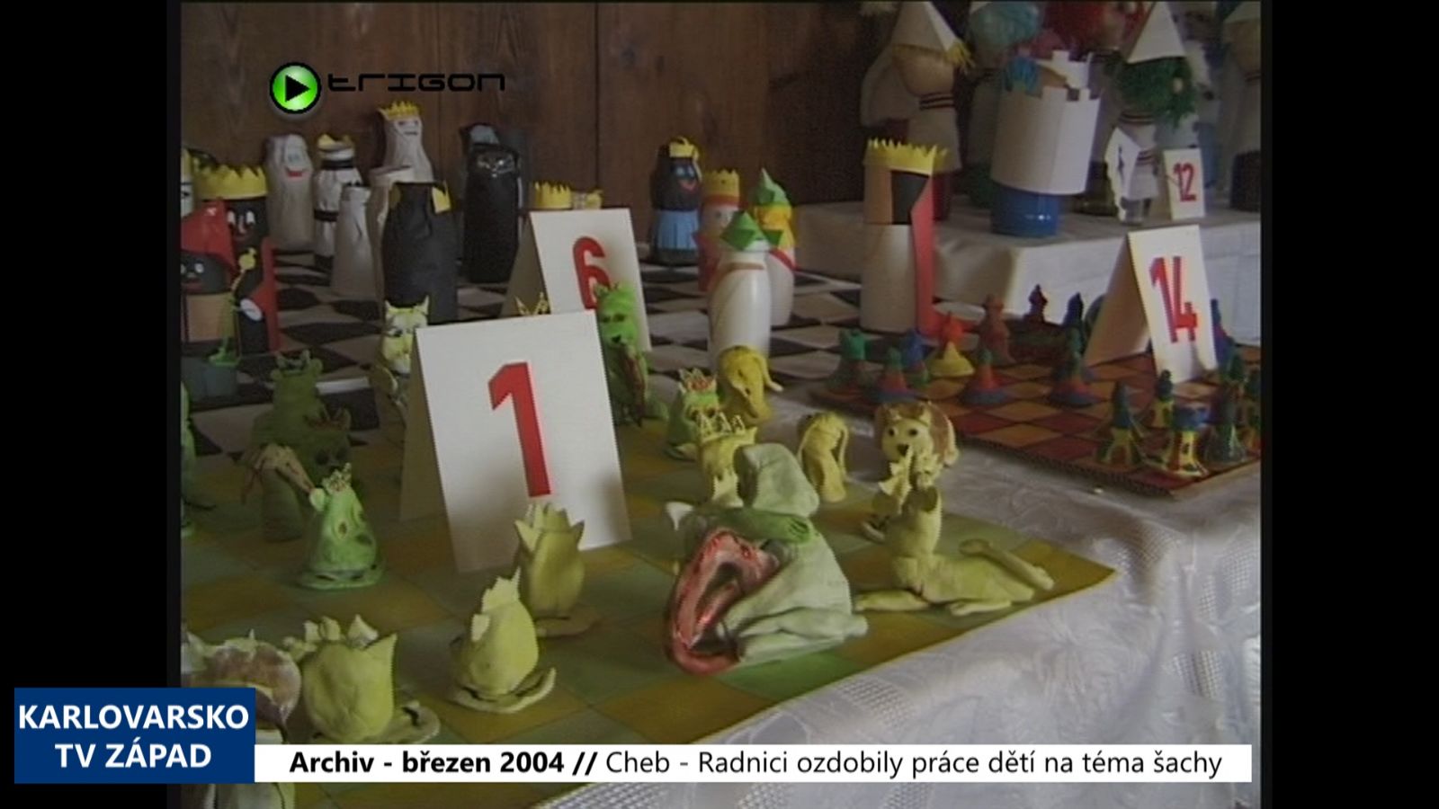 2004 – Cheb: Radnici ozdobily práce dětí na téma šachy (TV Západ)