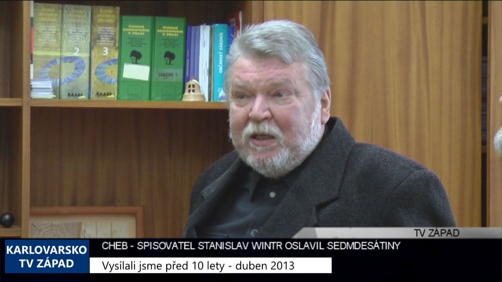 2013 – Cheb: Spisovatel Stanislav Wintr oslavil sedmdesátiny (4929) (TV Západ)