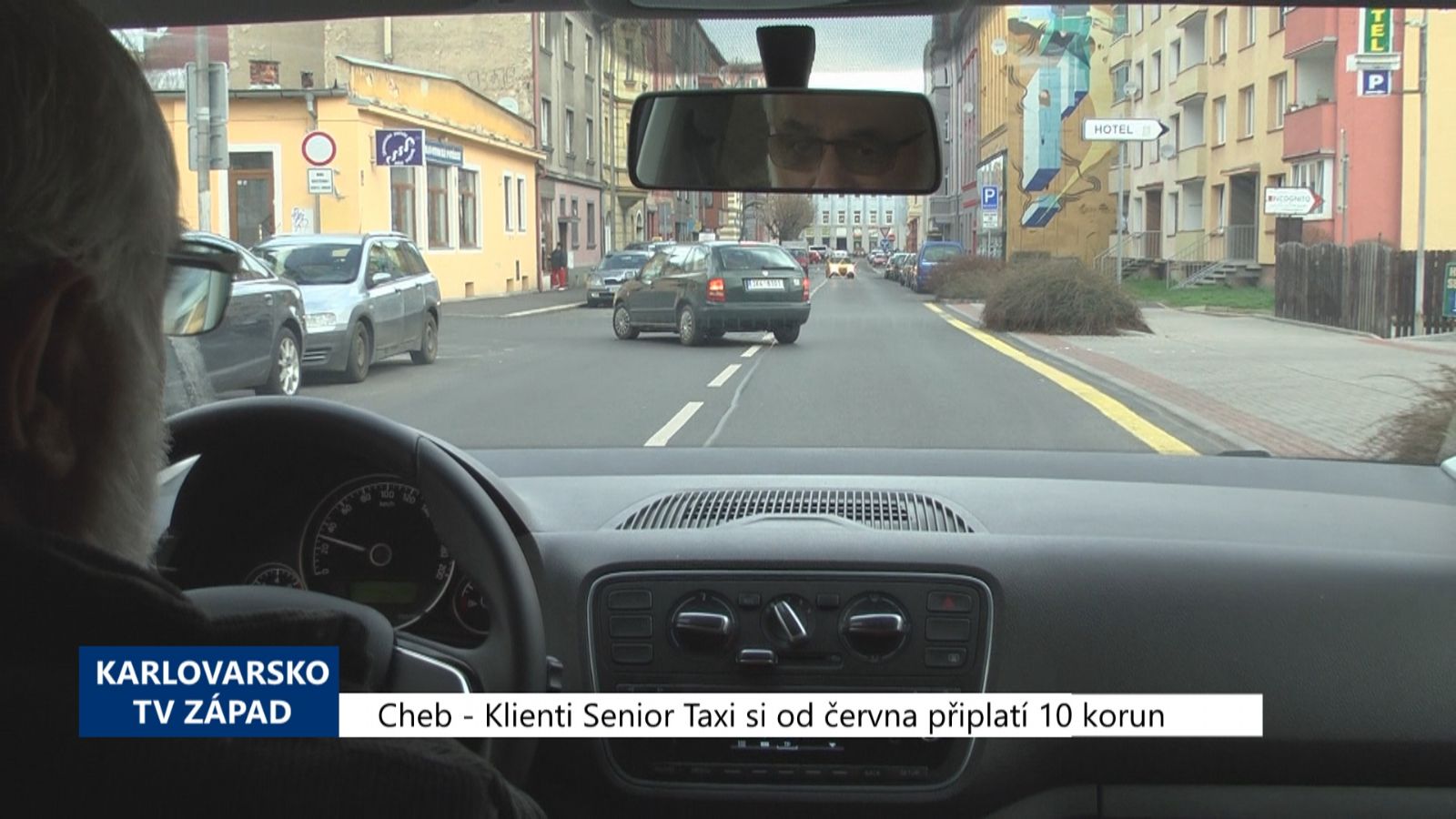 Cheb: Klienti Senior Taxi si od června připlatí 10 korun (TV Západ)
