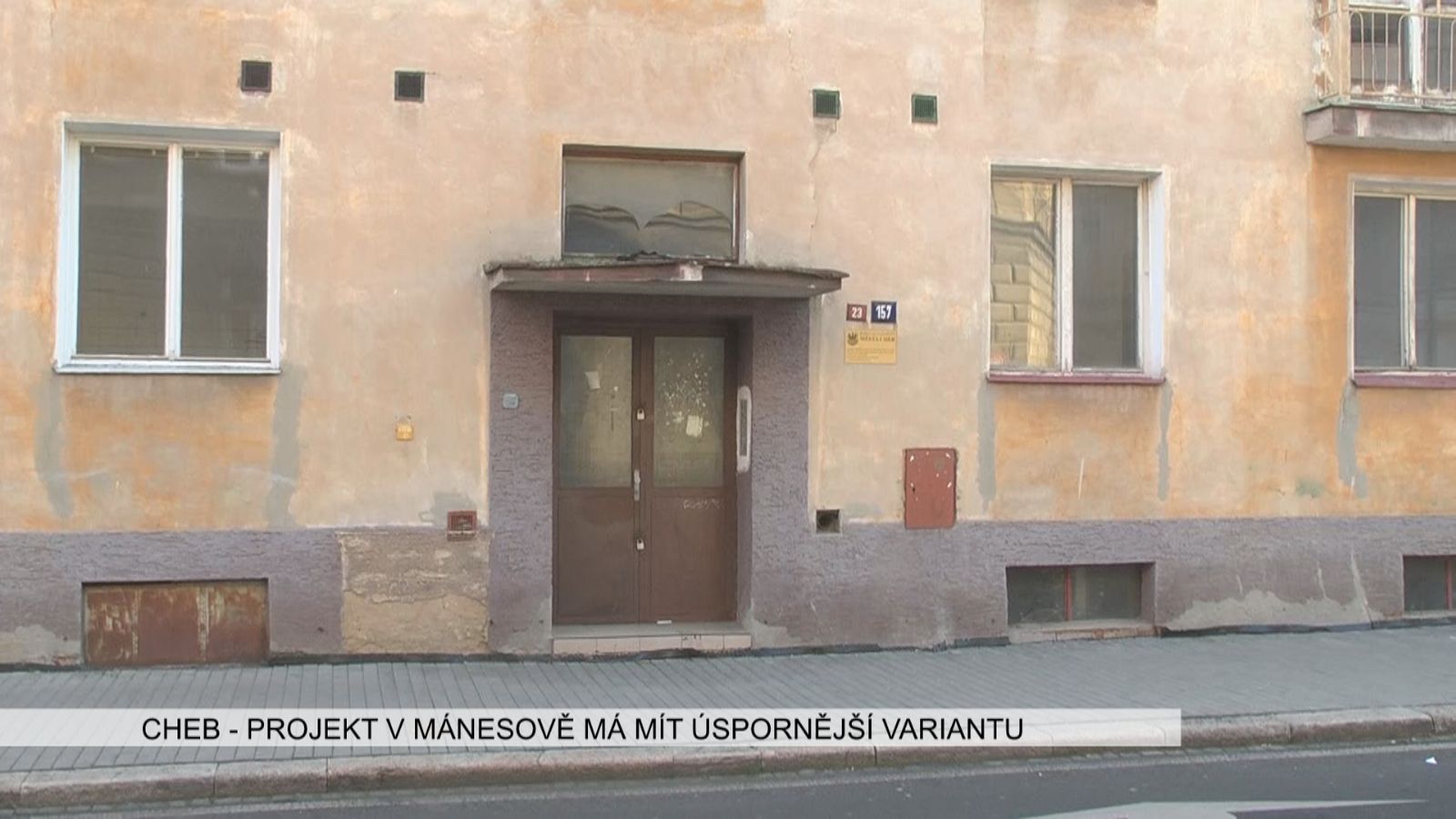 Cheb: Projekt rekonstrukce v Mánesově má mít úspornější variantu (TV Západ)