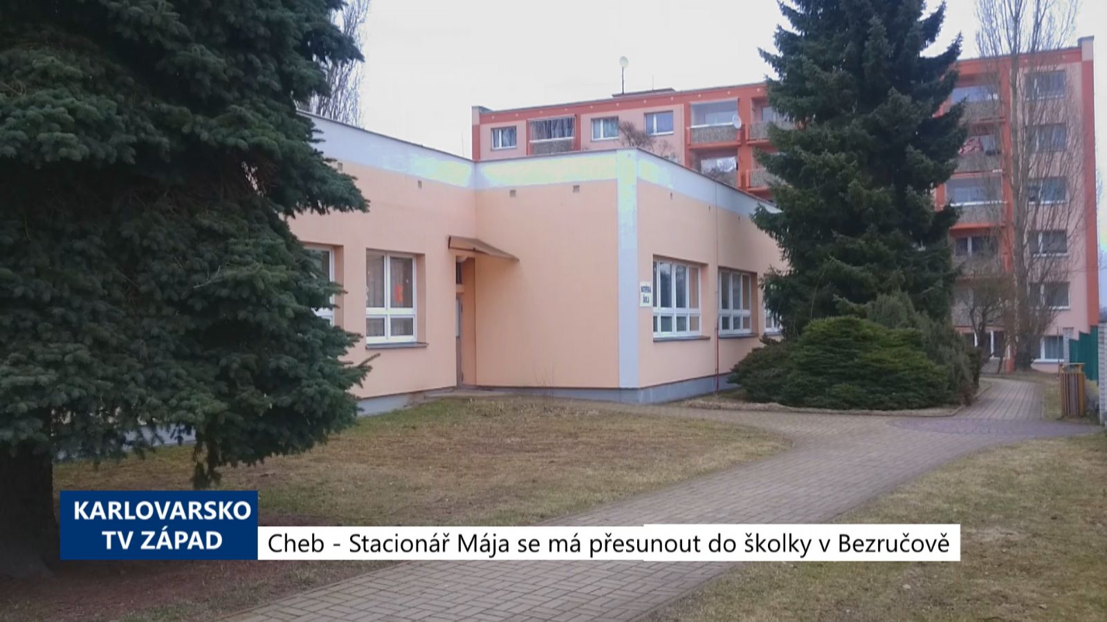 Cheb: Stacionář Mája se má přesunout do školky v Bezručově (TV Západ)