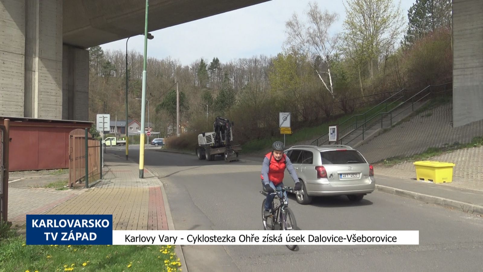 Karlovy Vary: Cyklostezka Ohře získá úsek Dalovice-Všeborovice (TV Západ)