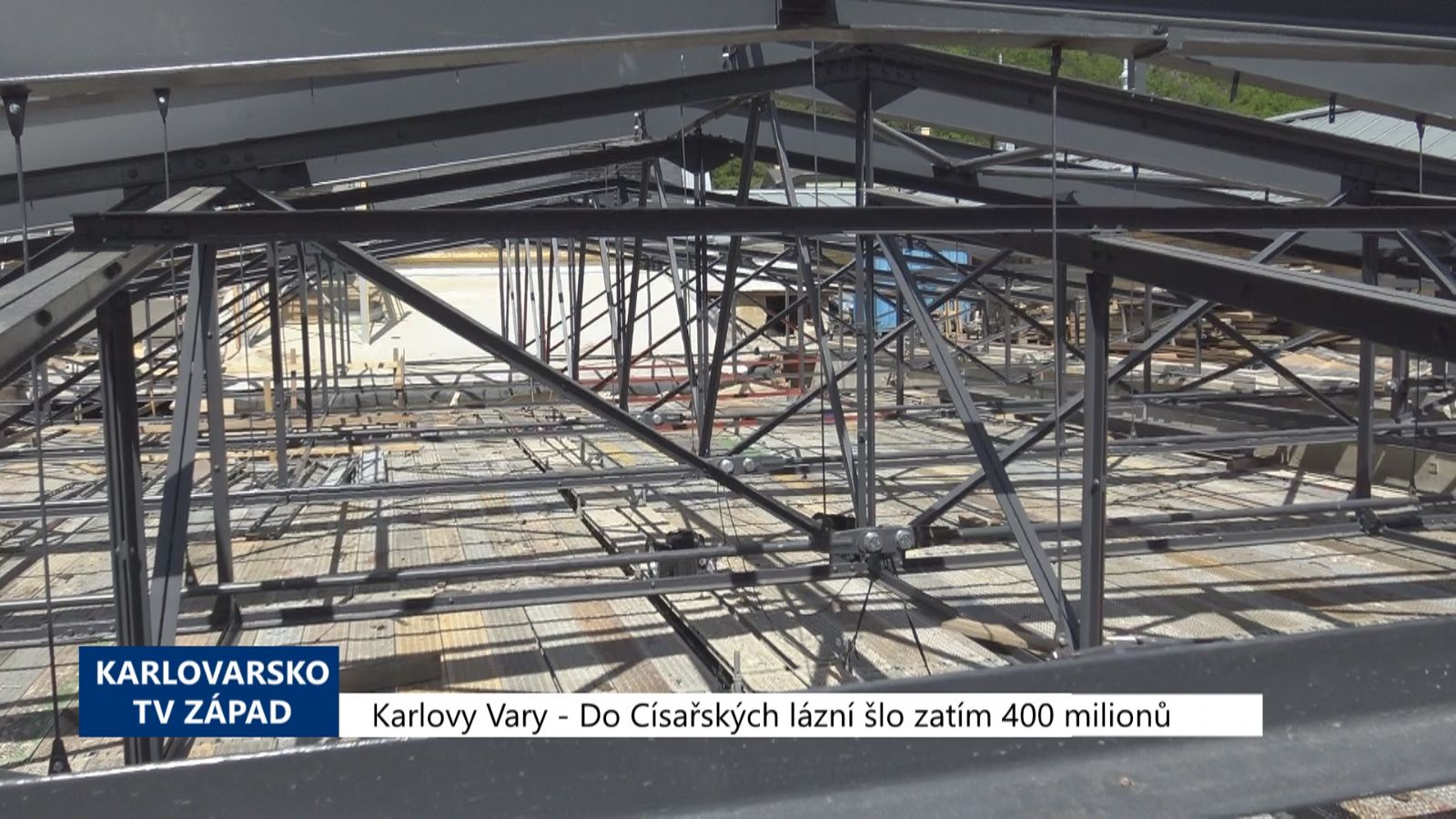 Karlovy Vary: Do Císařských lázní šlo zatím 400 milionů (TV Západ)