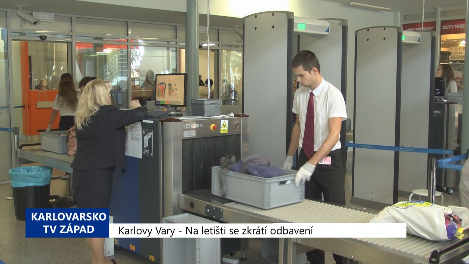 Karlovy Vary: Na letišti se zkrátí odbavení (TV Západ)